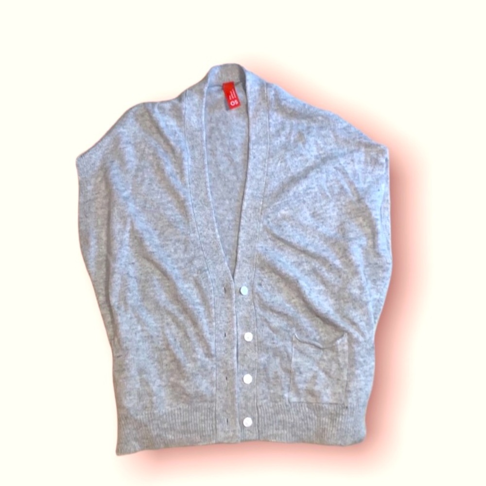 The global market grey oversized wool blend knit sweater